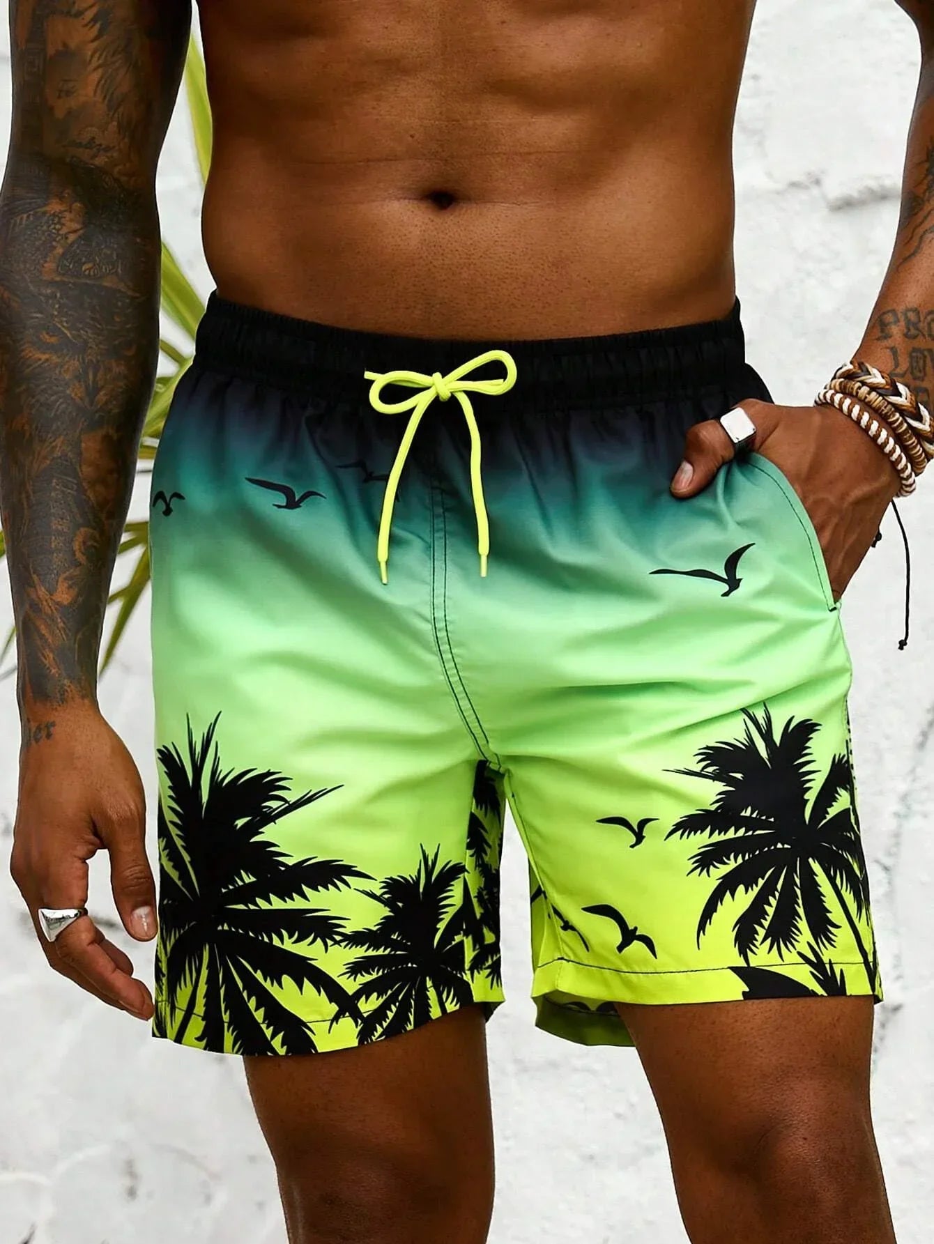 Quick-Dry 3D Beach Men's Swim Shorts