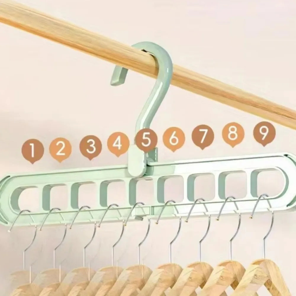 5pcs 9-hole Clothes Hanger